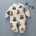 Pyjama en polyester à manches longues polaire pour bébé_12