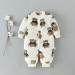 Pyjama en polyester à manches longues polaire pour bébé_27