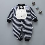 Pyjama en polyester à manches longues polaire pour bébé_6