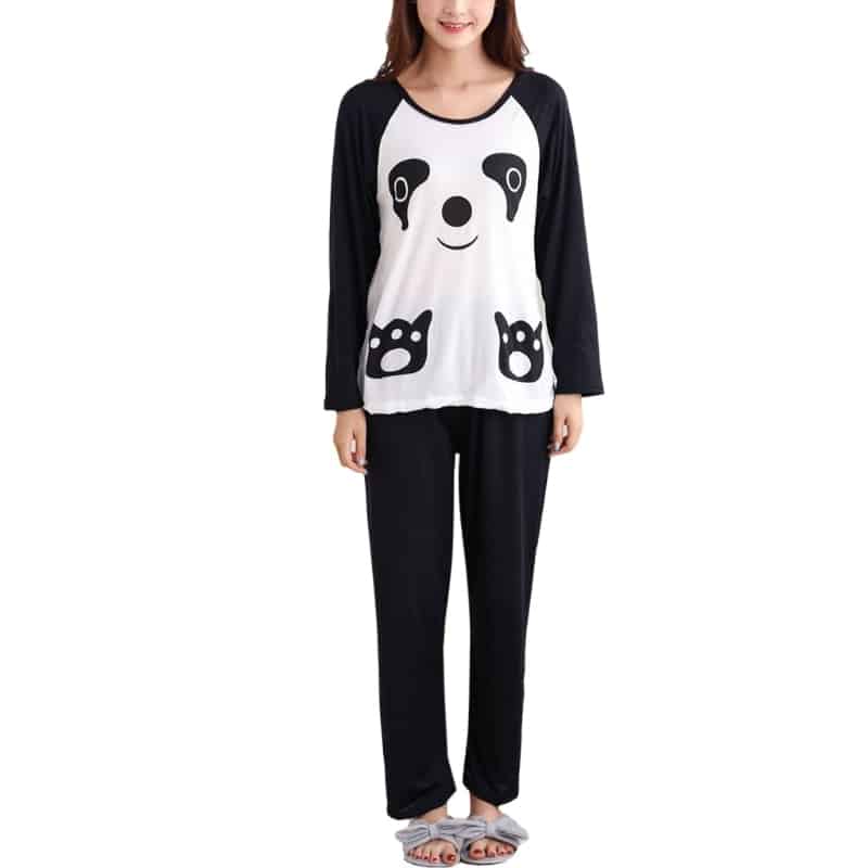 Pyjama imprimé Panda pour hommes et femmes en polyester Chine XL