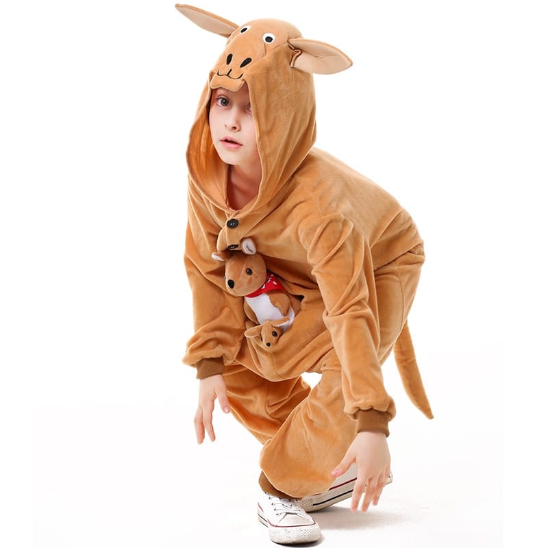 Pyjama kangourou combinaison en velours pour enfant_7