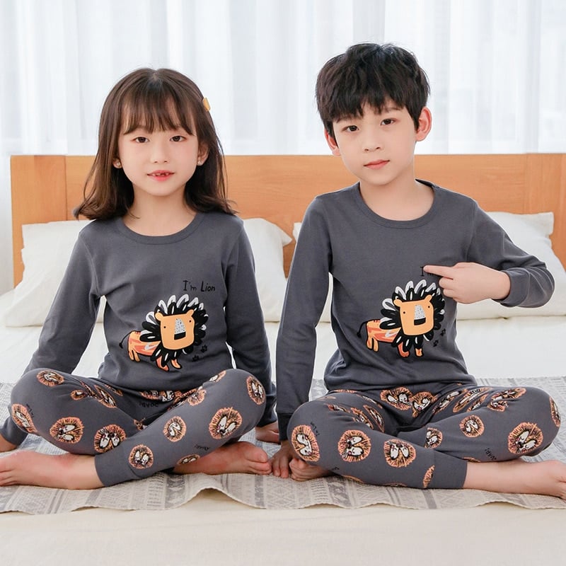 Pyjama ours mignon pour enfant à manches longues