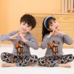 Pyjama ours mignon pour enfant à manches longues_33