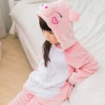 Pyjama panda avec capuche pour enfants en polyester_10