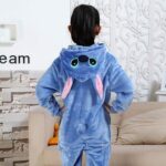 Pyjama panda avec capuche pour enfants en polyester_7