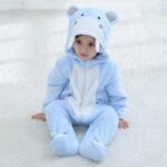 Pyjama polaire en coton à capuche et manches longues pour bébé_18