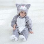 Pyjama polaire en coton à capuche et manches longues pour bébé_19