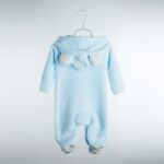 Pyjama polaire en molleton de corail à capuche pour bébé_11