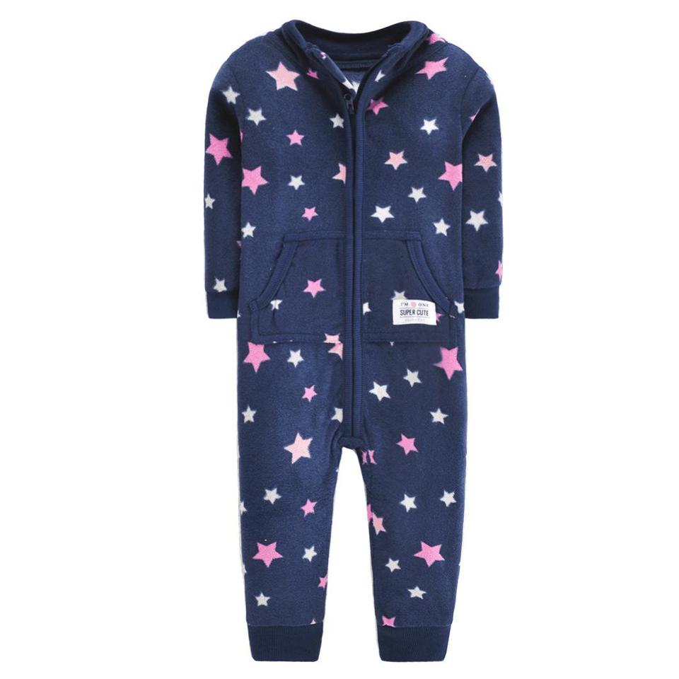 Pyjama polaire épais et chaud en coton pour bébé