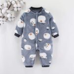 Pyjama polaire épais pour bébé en coton_7