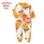 Pyjama polaire pour bébé 0-12M combinaison tendance à motif_20
