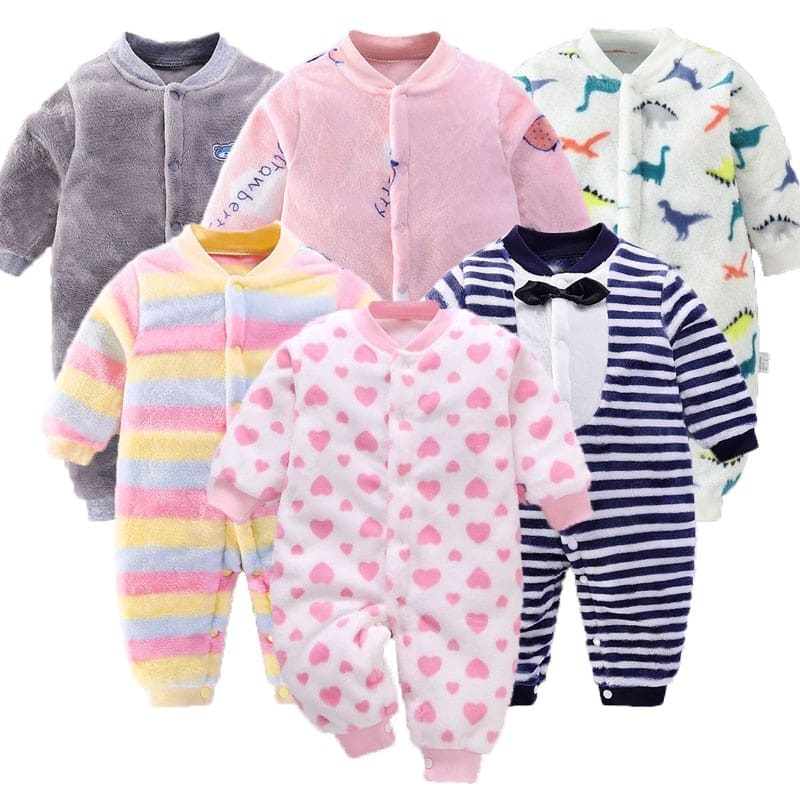 Pyjama polaire pour bébé en coton avec motifs_1