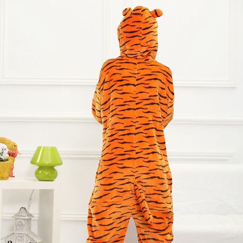 Pyjama tigre en polyester pour hommes et femmes