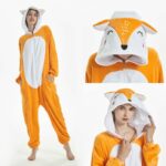 Pyjama tigre pour enfants et adultes en polyester_12
