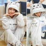 Pyjama tigre pour enfants et adultes en polyester_22