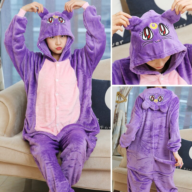 Pyjama tigre pour enfants et adultes en polyester