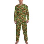 Pyjama tigre pour hommes à manches longues en polyester_14