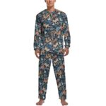 Pyjama tigre pour hommes à manches longues en polyester_15