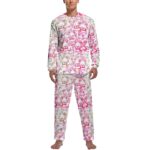 Pyjama tigre pour hommes à manches longues en polyester_17