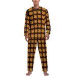 Pyjama tigre pour hommes à manches longues en polyester_9