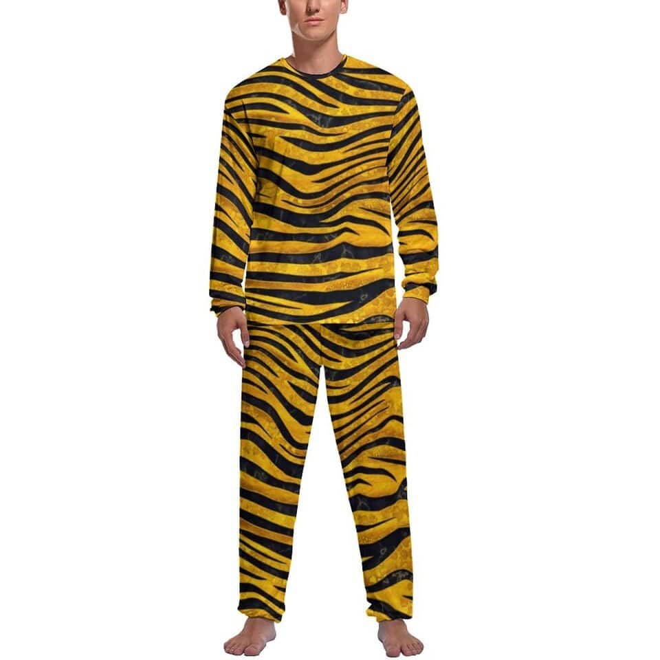 Pyjama tigre pour hommes à manches longues en polyester Tigre 69 CM Chine
