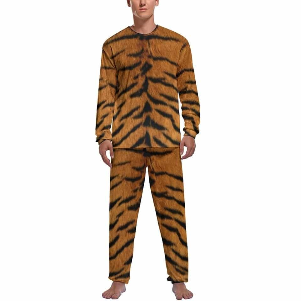 Pyjama tigre pour hommes à manches longues en polyester Tigre 71 CM Chine