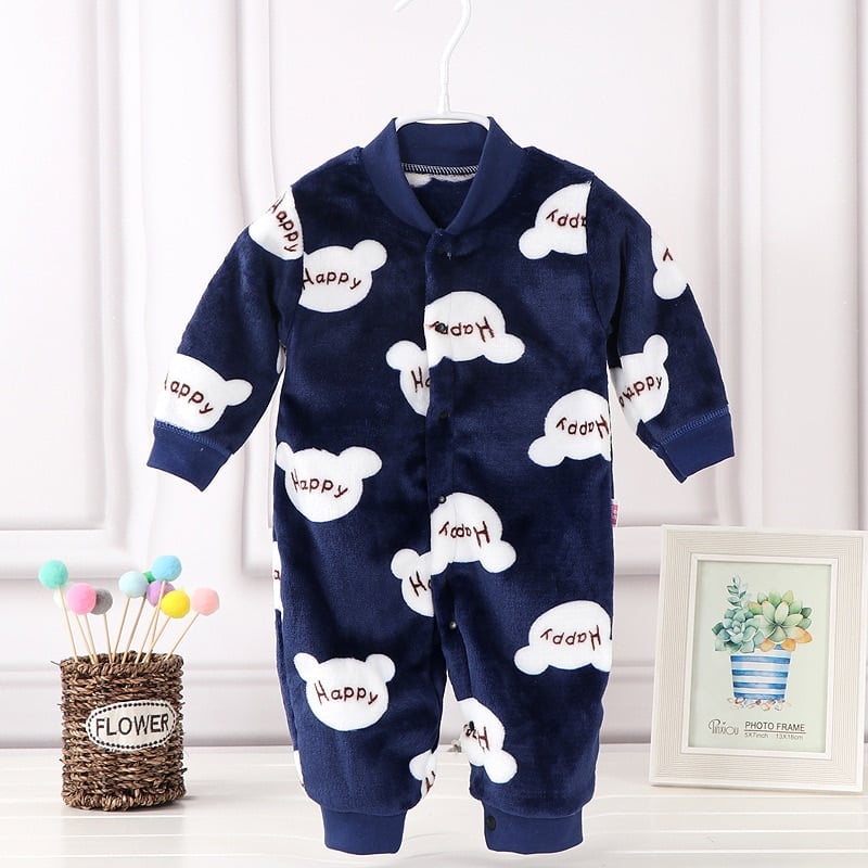 Pyjama une pièce polaire chaud en coton pour bébé