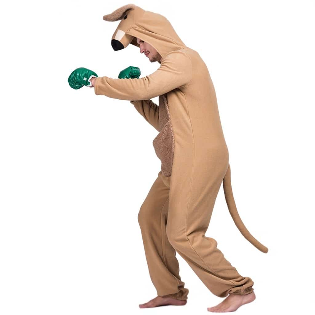 Pyjama combinaison à capuche kangourou pour adulte