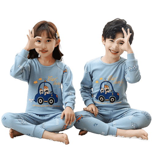 Pyjama d'hiver chaud enfant en coton pour garçon fille