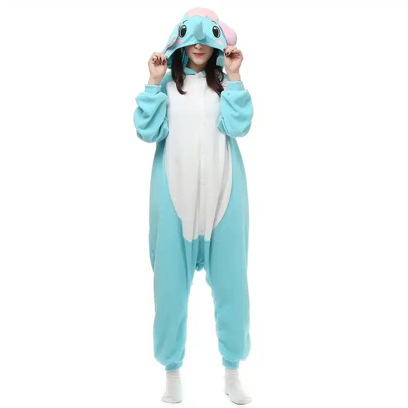 Pyjama Licorne à Capuche Femme - Combinaison Flanelle Chaude, Imprimé Animaux Multicolore
