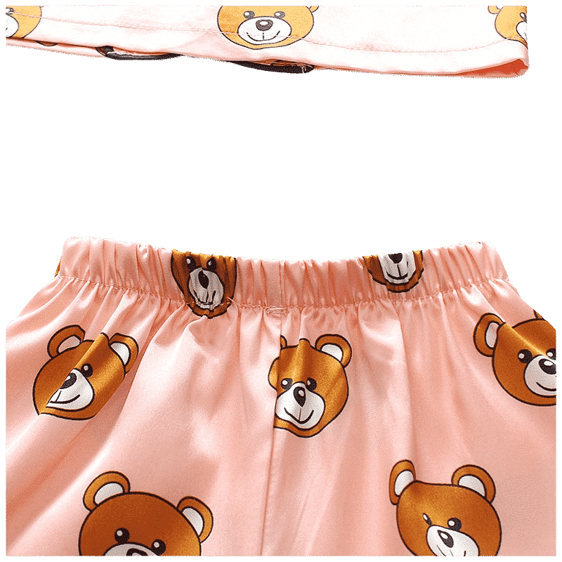 Pyjama enfant à 2 pièces en Satin de soie pour garçon fille